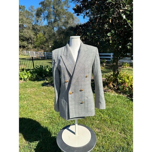 VTG Ladies Pendleton 100% Virgin Wool Gray Blazer 12P - Picture 3 of 12